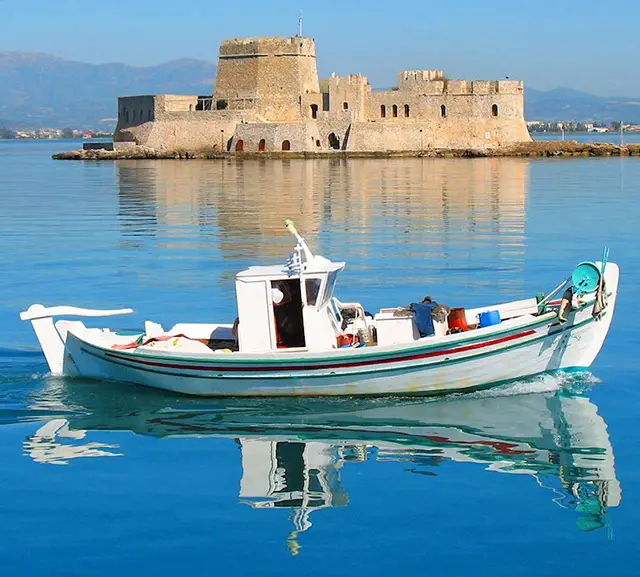 Sea Fortress of Bourtzi in Nafplio Port